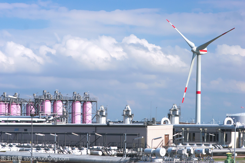 天然气存储设施和风力发电